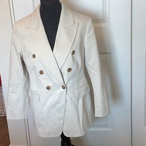 Banana Republic Off-White Blazer with Brass Buttons